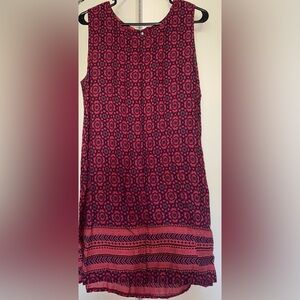 European sleeveless printed dress